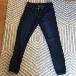 Express dark wash leggings mid rise size 0s